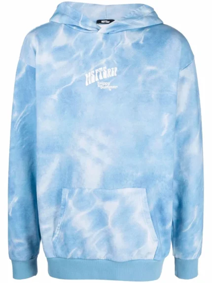 MSFTSrep logo-print tie-dye hoodie