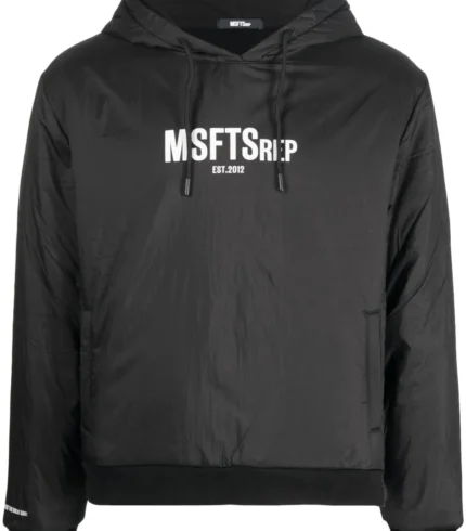 MSFTSrep logo-print detail hoodie
