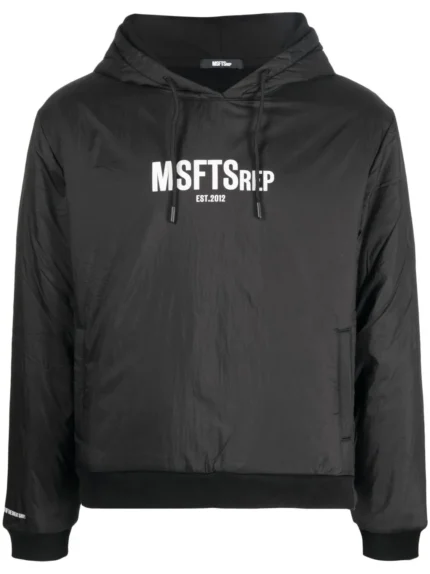 MSFTSrep logo-print detail hoodie