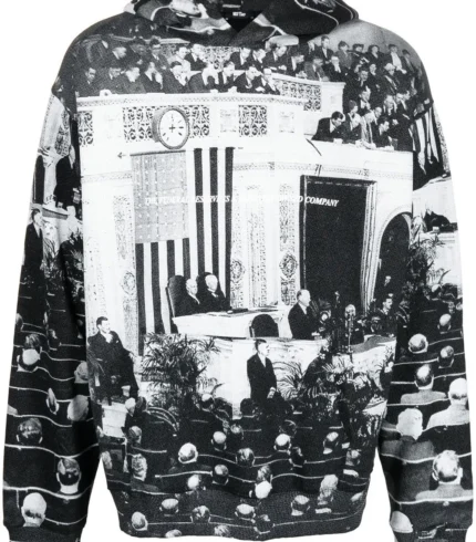 MSFTSrep graphic-print cotton hoodie