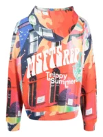 MSFTSrep graphic-print cotton hoodie orange - Image 2