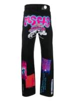 MSFTSrep graphic-print straight-leg trousers - Image 2